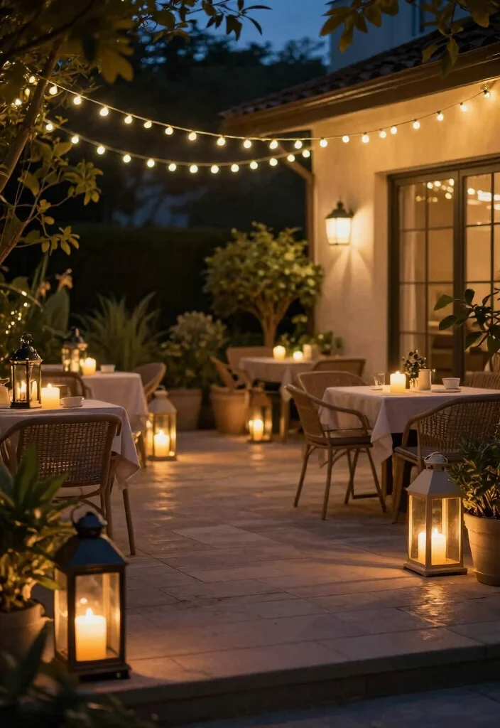 12 Small Outdoor Patio Ideas That Maximize Cozy Spaces - 7. Lighting for Mood Setting
