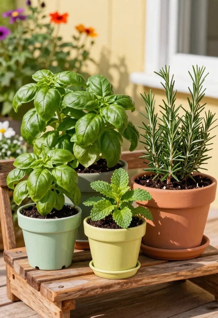 12 Small Outdoor Patio Ideas That Maximize Cozy Spaces - 9. Planting a Mini Herb Garden