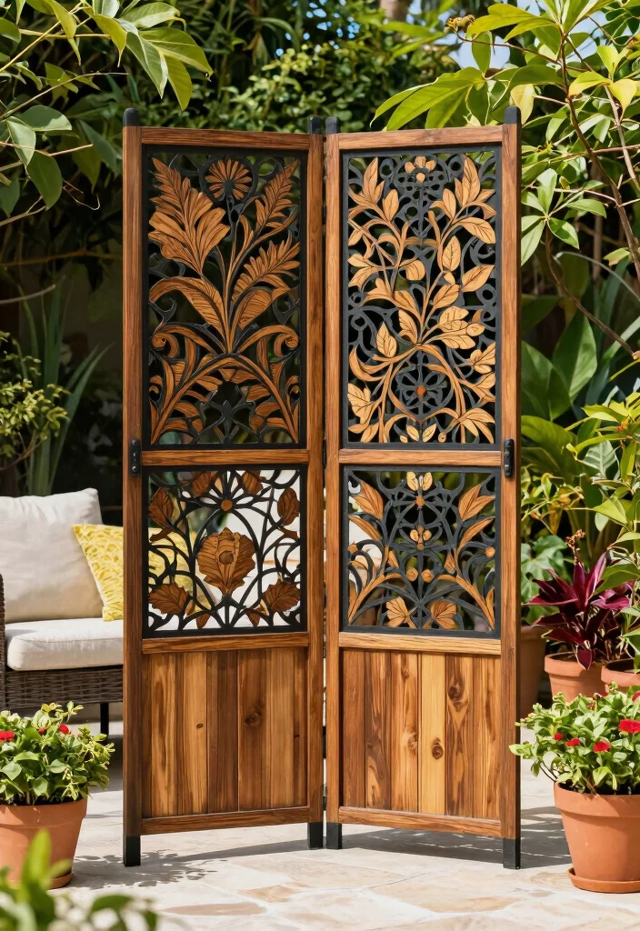 12 Trellis Ideas for Privacy That Add Charm and Coverage 100 12 Trellis Ideas for Privacy That Add Charm and Coverage - 10. Decorative Garden Screens