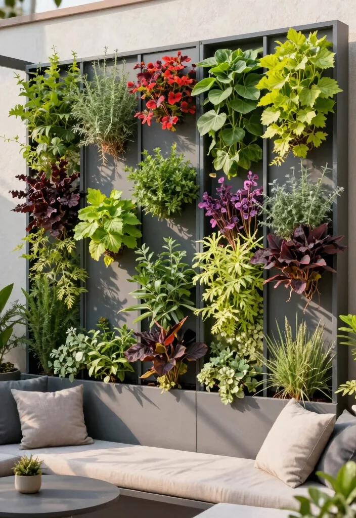 12 Trellis Ideas for Privacy That Add Charm and Coverage 34 12 Trellis Ideas for Privacy That Add Charm and Coverage - 4. Vertical Garden Panels
