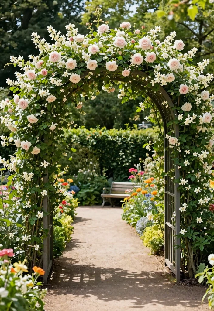 12 Trellis Ideas for Privacy That Add Charm and Coverage 56 12 Trellis Ideas for Privacy That Add Charm and Coverage - 6. Arch Trellis for a Grand Entrance