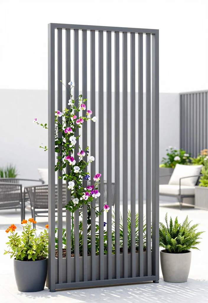 12 Trellis Ideas for Privacy That Add Charm and Coverage 78 12 Trellis Ideas for Privacy That Add Charm and Coverage - 8. Vertical Slatted Trellis