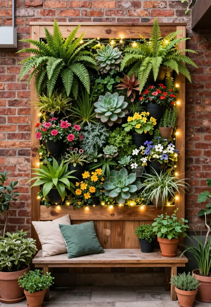 14 Backyard Patio Ideas for Stylish and Practical Outdoor Living - 1. Vertical Garden Oasis