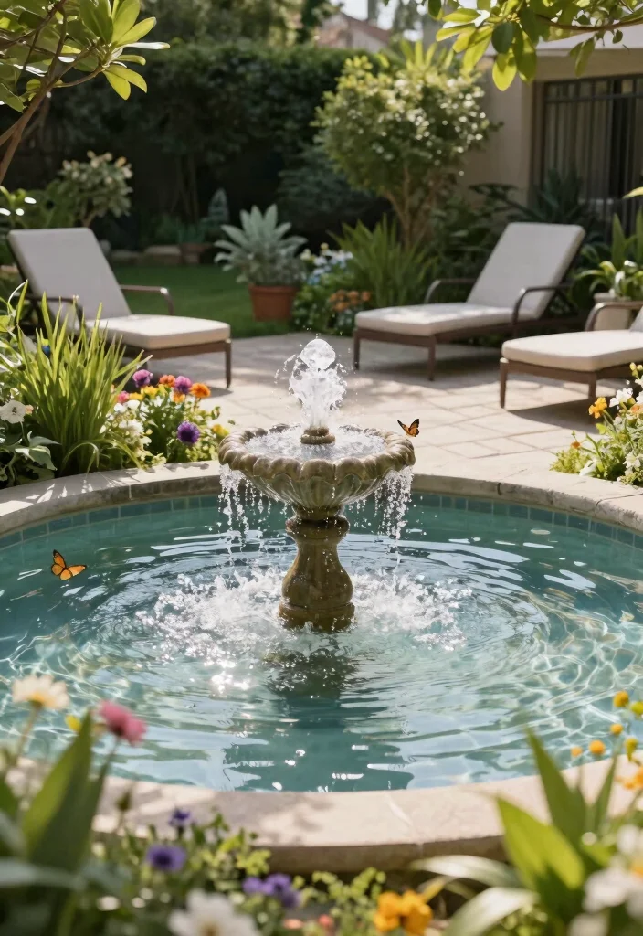 14 Backyard Patio Ideas for Stylish and Practical Outdoor Living - 11. Small Water Features