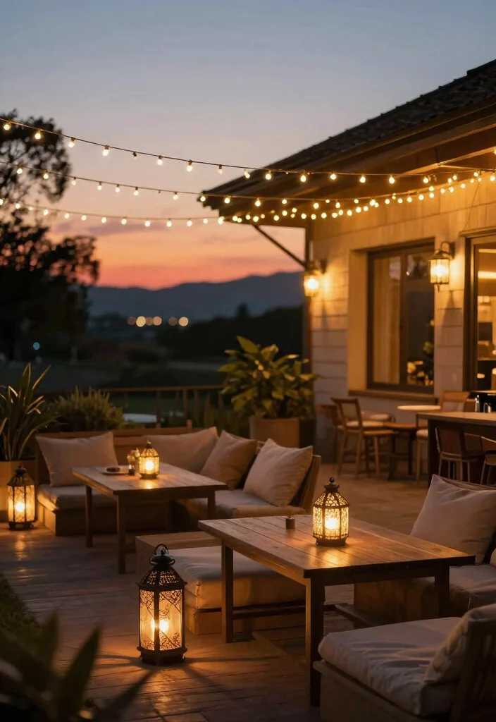 14 Backyard Patio Ideas for Stylish and Practical Outdoor Living - 7. Stylish Lighting Solutions