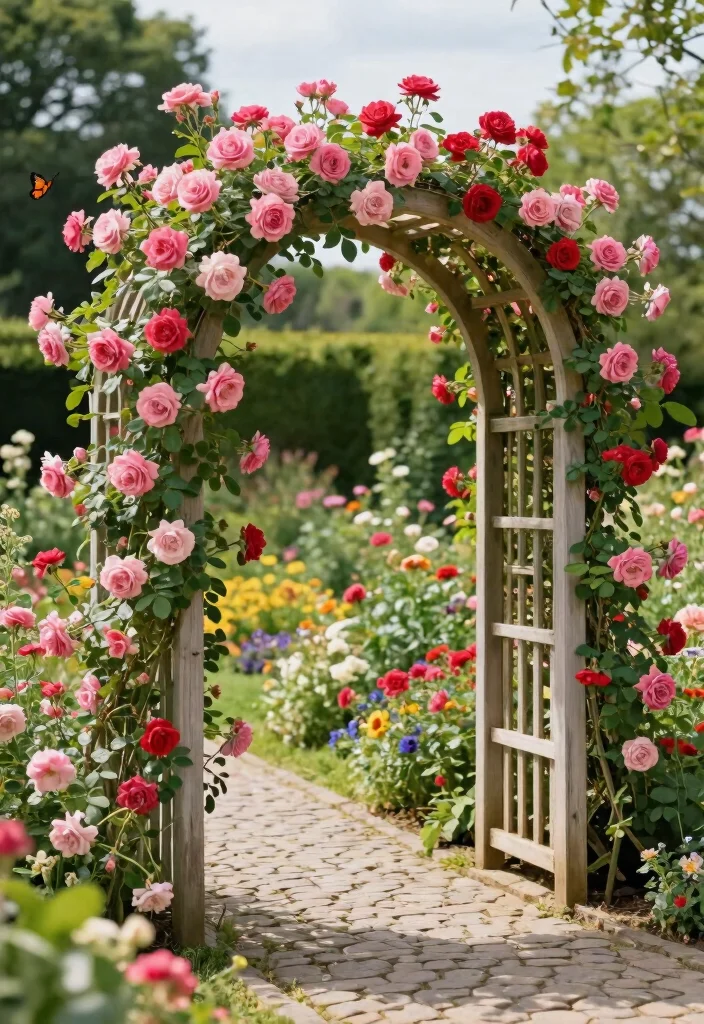 14 Backyard Trellis Ideas for Easy DIY Garden Style Upgrades - 11. Arch Top Trellis