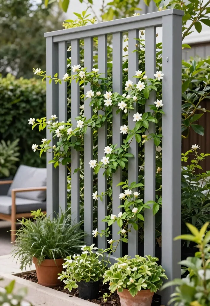 14 Backyard Trellis Ideas for Easy DIY Garden Style Upgrades - 14. Vertical Slatted Trellis