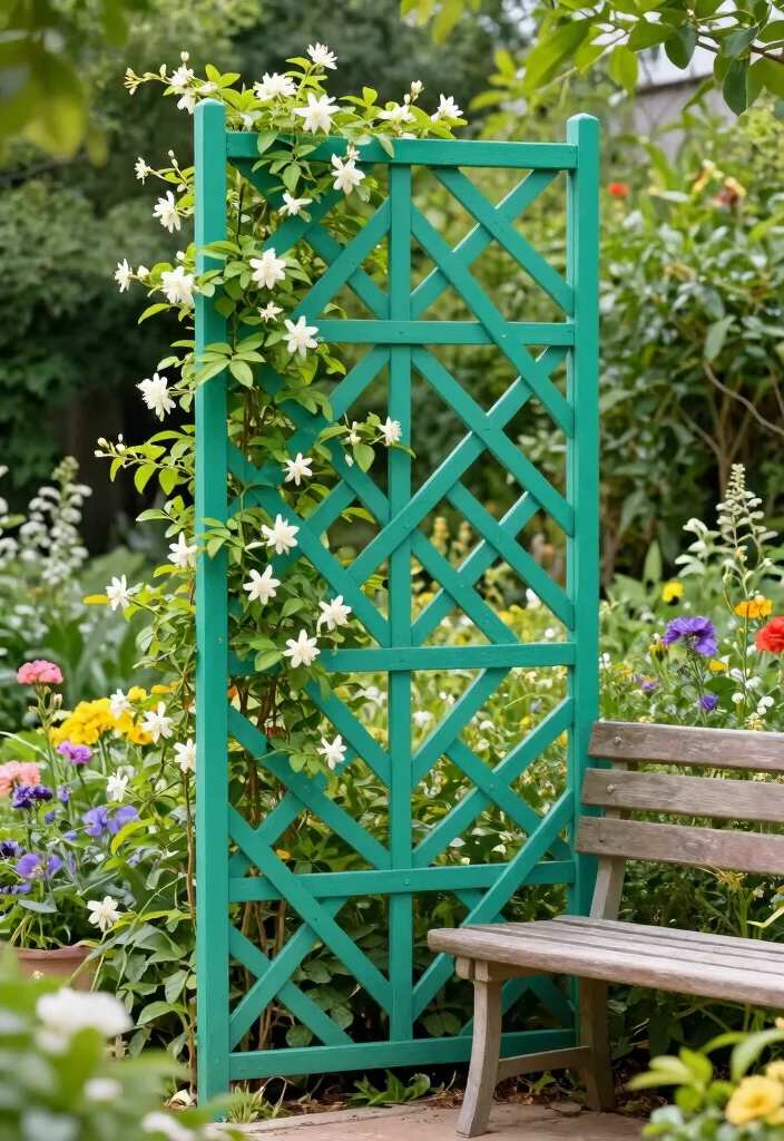 14 Backyard Trellis Ideas for Easy DIY Garden Style Upgrades - 9. Decorative Panel Trellis