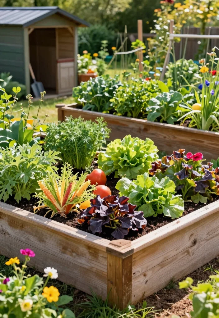 14 Country Farmhouse Landscaping Ideas with Rustic Garden Charm - 10. Create a Raised Vegetable Bed