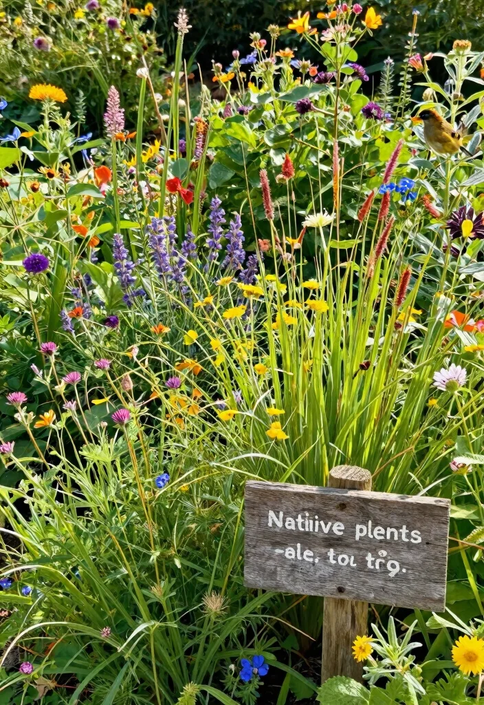 14 Country Farmhouse Landscaping Ideas with Rustic Garden Charm - 5. Add Native Plants for Biodiversity