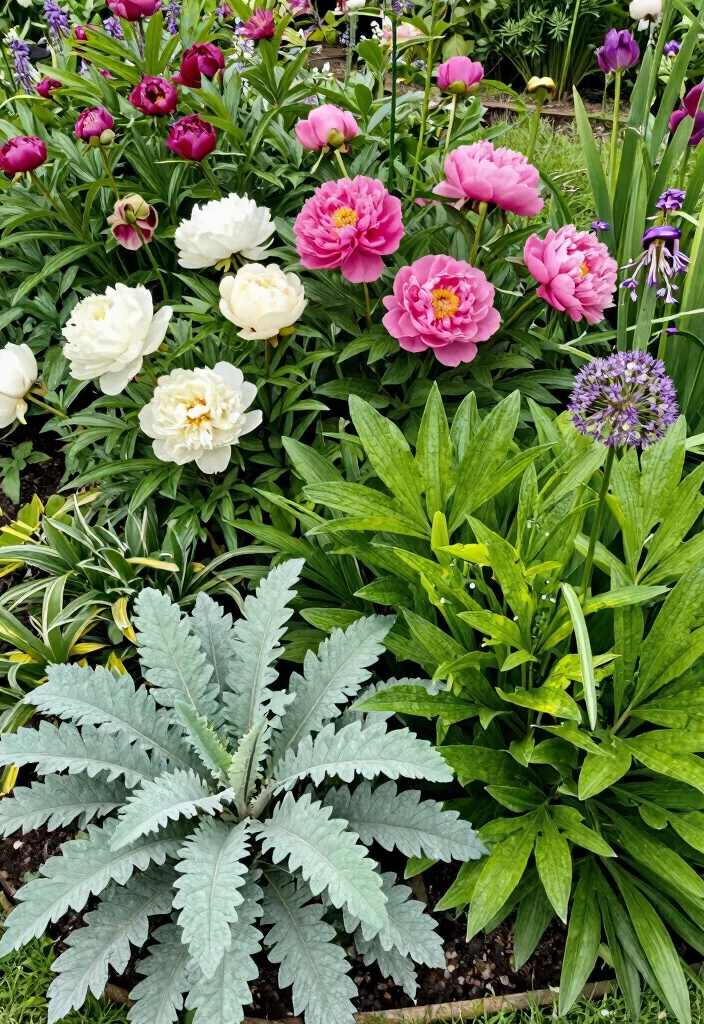 14 Front Flower Bed Ideas for Welcoming Curb Appeal - 11. Textured Layers