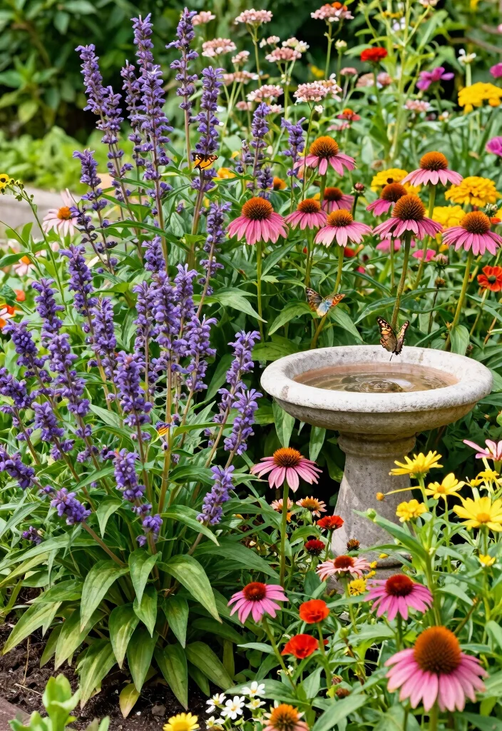 14 Front Flower Bed Ideas for Welcoming Curb Appeal - 3. Pollinator Paradise