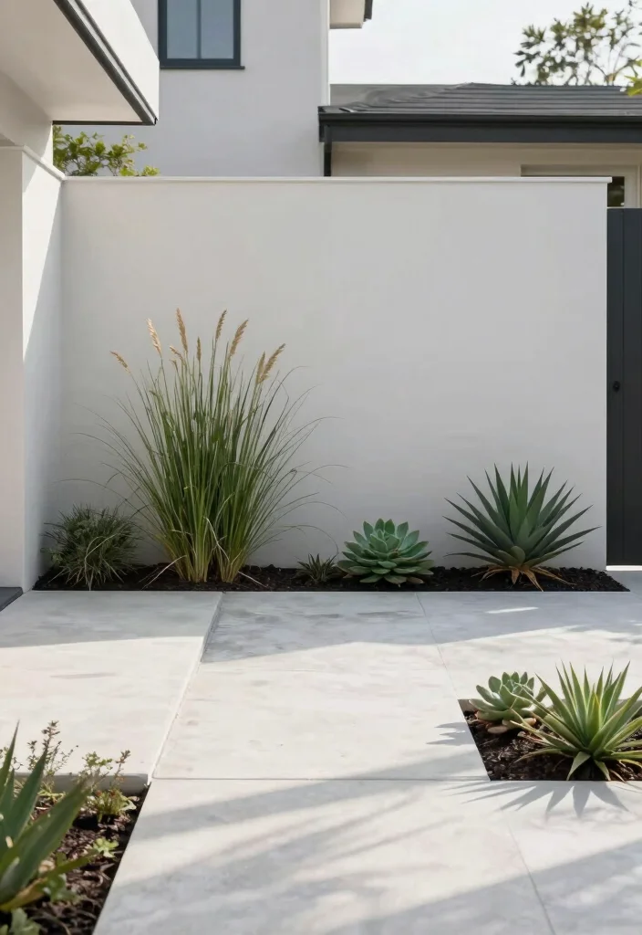 14 Front Garden Bed Ideas for Attractive Year Round Style - 13. Minimalist Designs