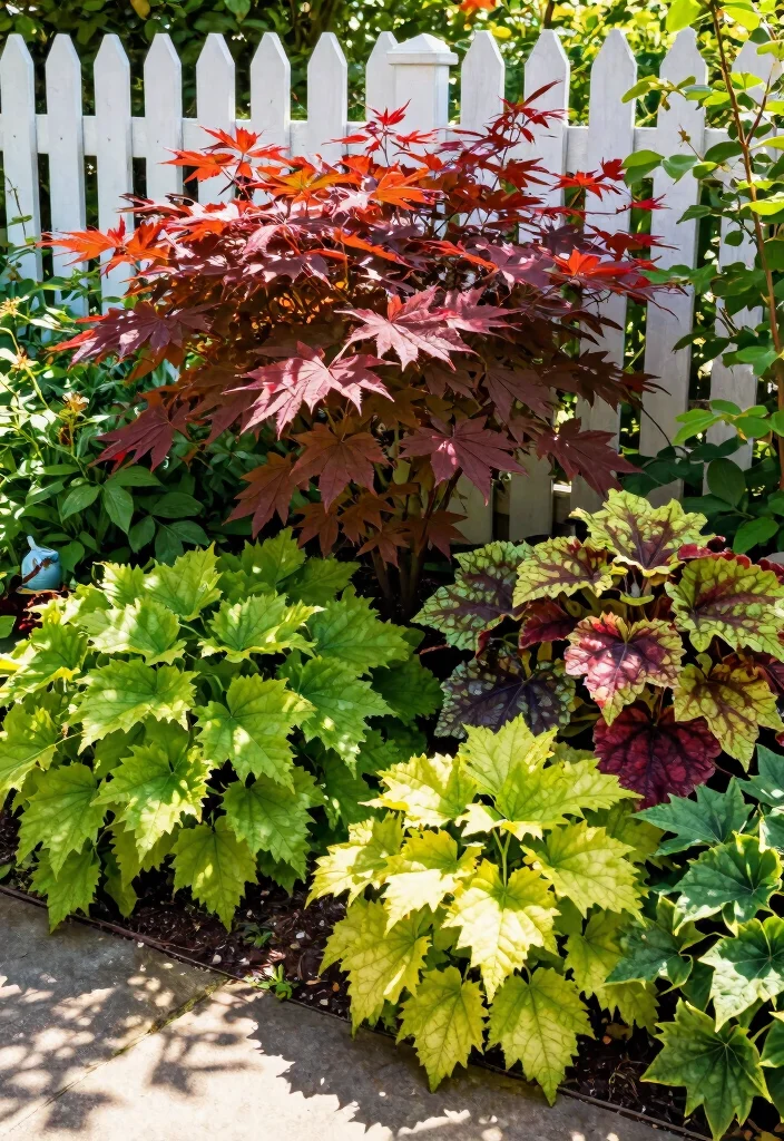 14 Front Garden Bed Ideas for Attractive Year Round Style - 14. Colorful Foliage