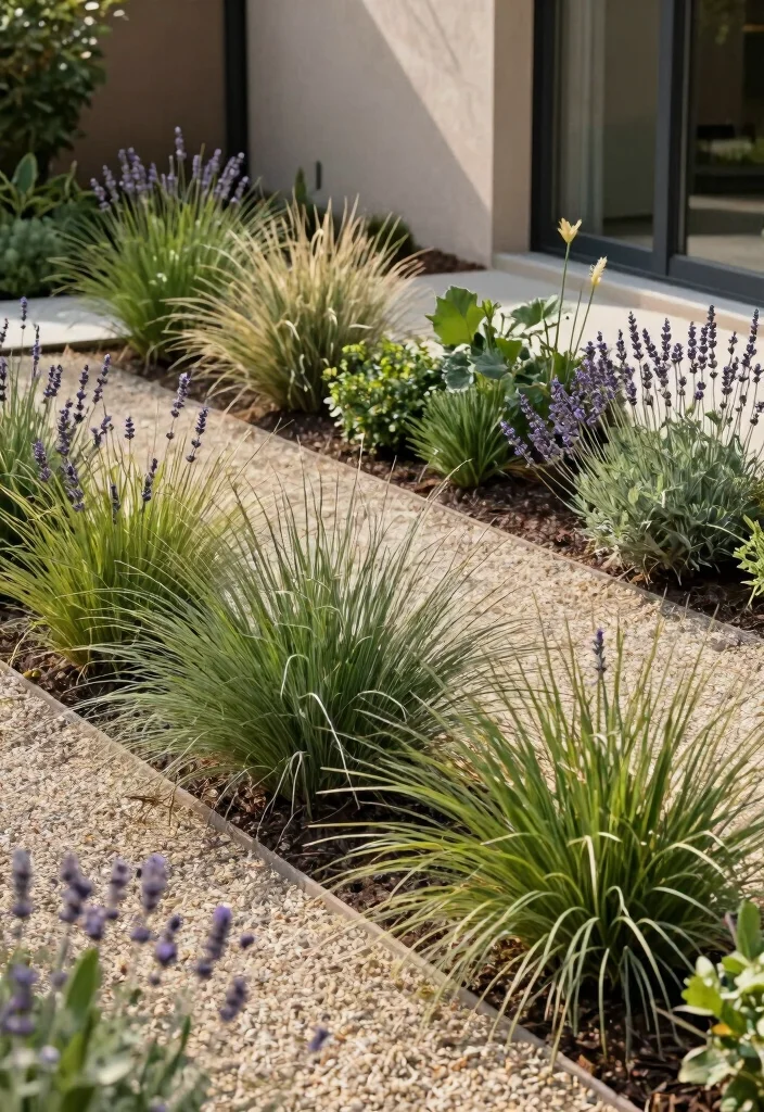14 Front Garden Bed Ideas for Attractive Year Round Style - 5. Low-Maintenance Plants