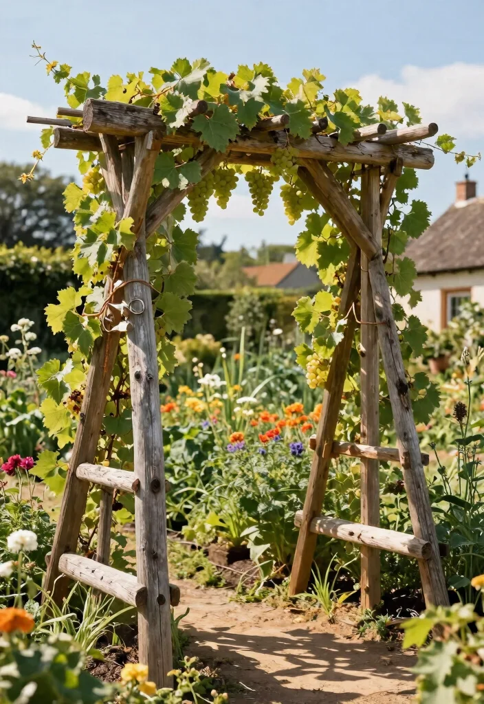 14 Grape Trellis Ideas for Backyard Spaces That Boost Harvests - 1. Classic A-Frame Trellis