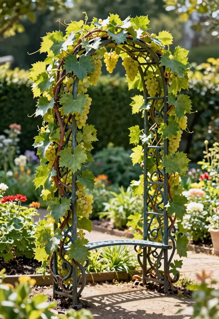 14 Grape Trellis Ideas for Backyard Spaces That Boost Harvests - 11. Ivy-Like Trellis