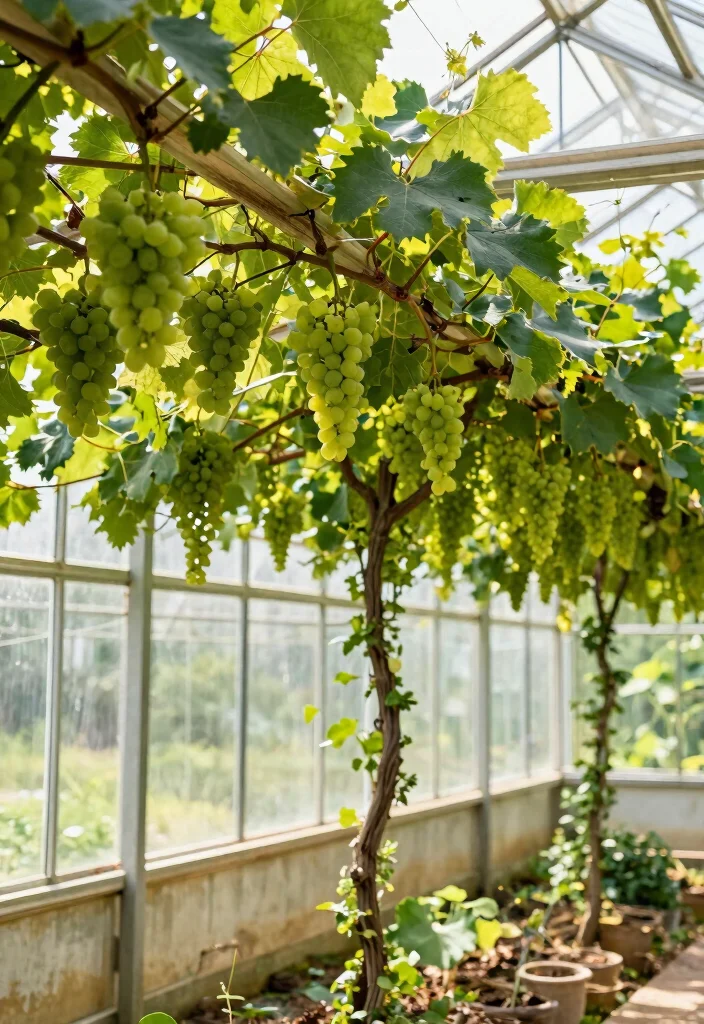 14 Grape Trellis Ideas for Backyard Spaces That Boost Harvests - 12. Greenhouse Trellis