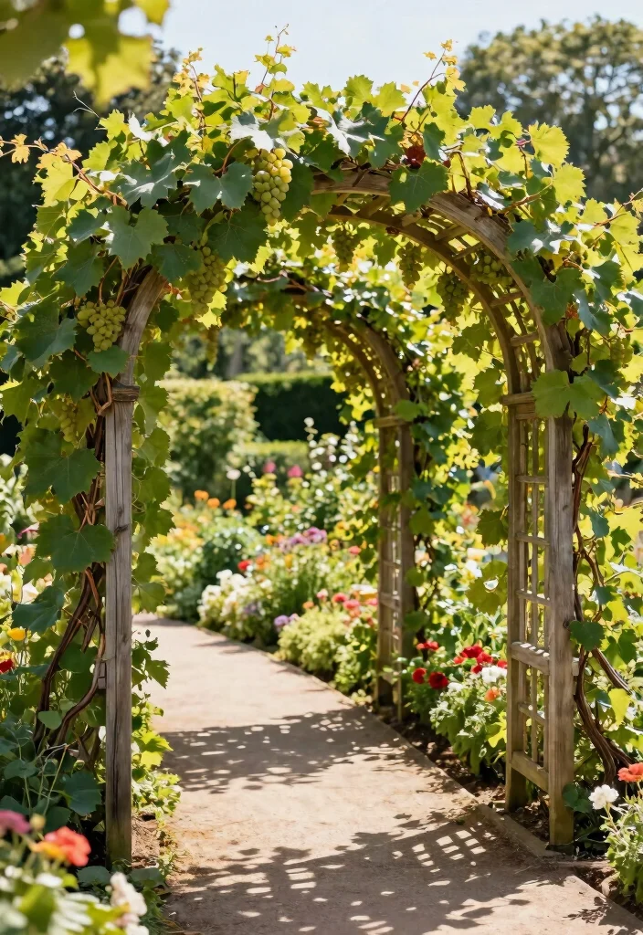 14 Grape Trellis Ideas for Backyard Spaces That Boost Harvests - 4. Arched Trellis
