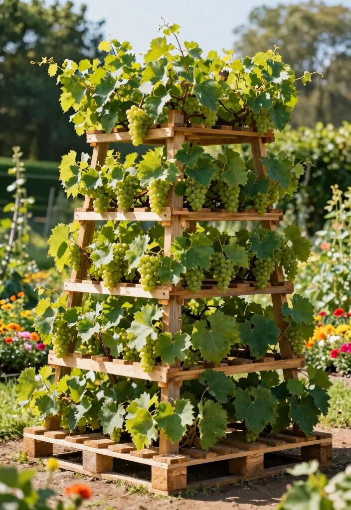 14 Grape Trellis Ideas for Backyard Spaces That Boost Harvests - 5. Tiered Trellis