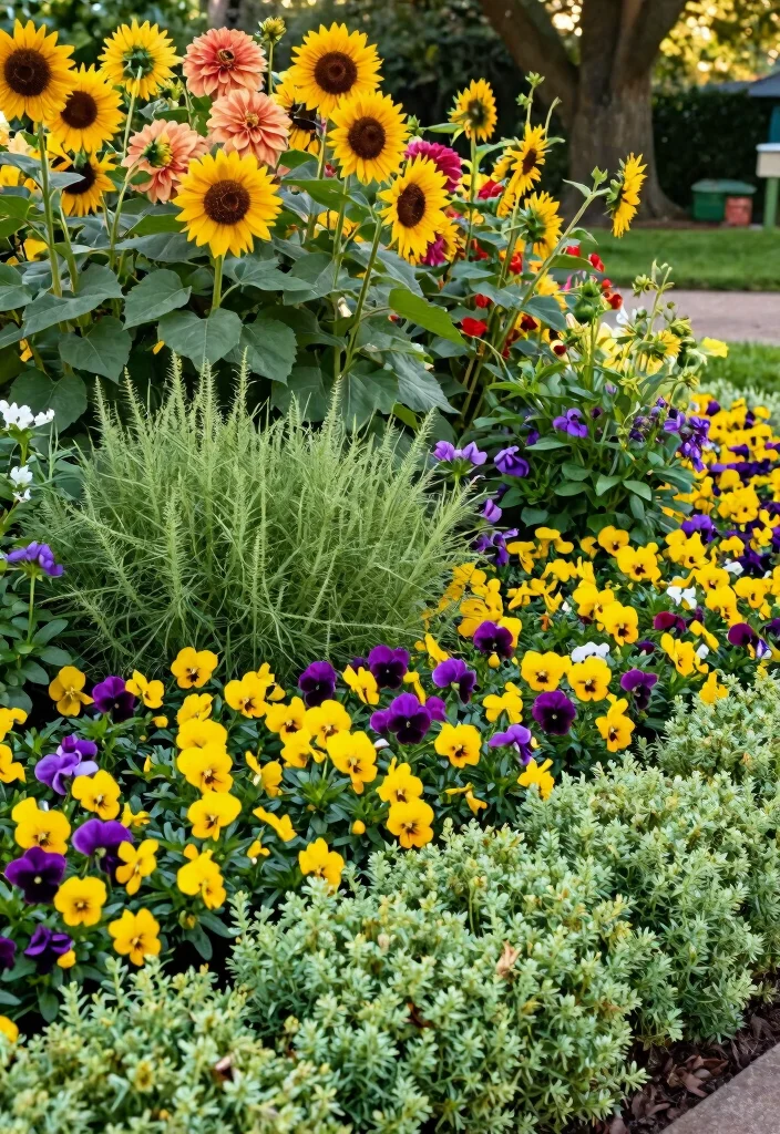 14 Outdoor Flower Bed Ideas for Seasonal Color and Texture - 1. Layered Perennial Beds