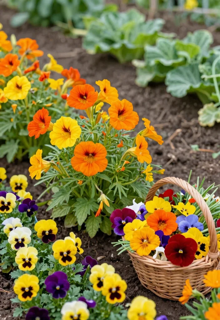 14 Outdoor Flower Bed Ideas for Seasonal Color and Texture - 3. Edible Flower Beds