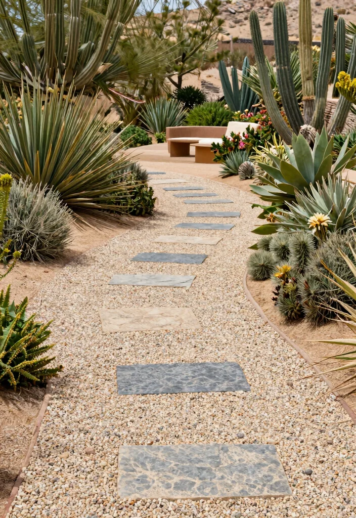14 Rock Landscaping Ideas for Low Maintenance Garden Style - 3. Gravel Pathways