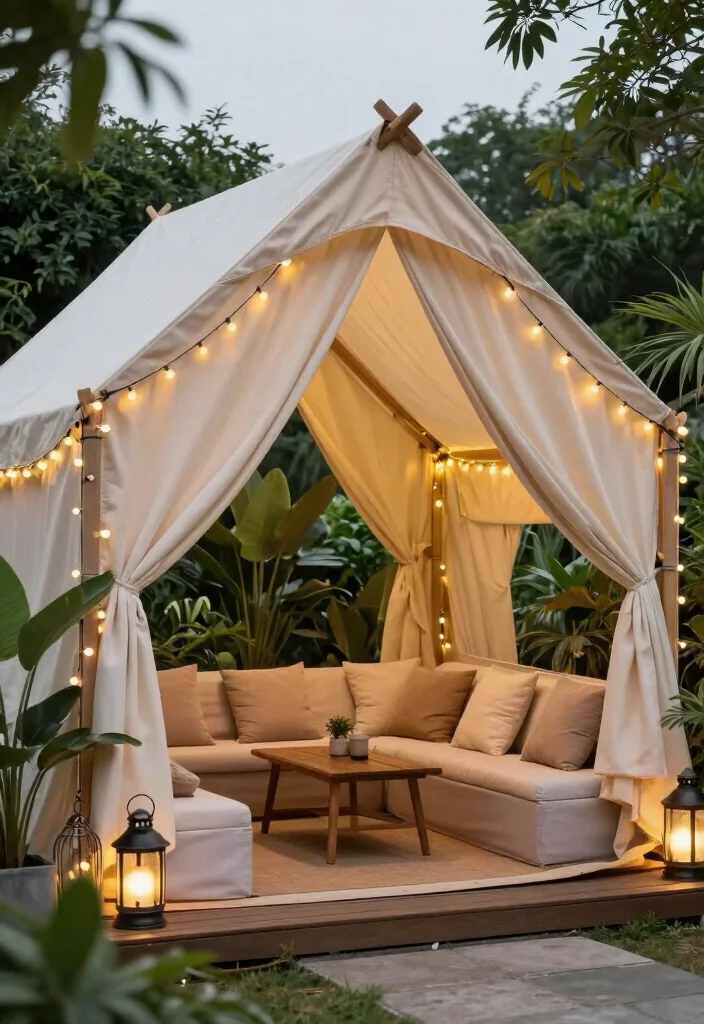 14 Shade Patio Ideas for Cool Relaxing Outdoor Spaces - 3. Cozy Canopy Tents