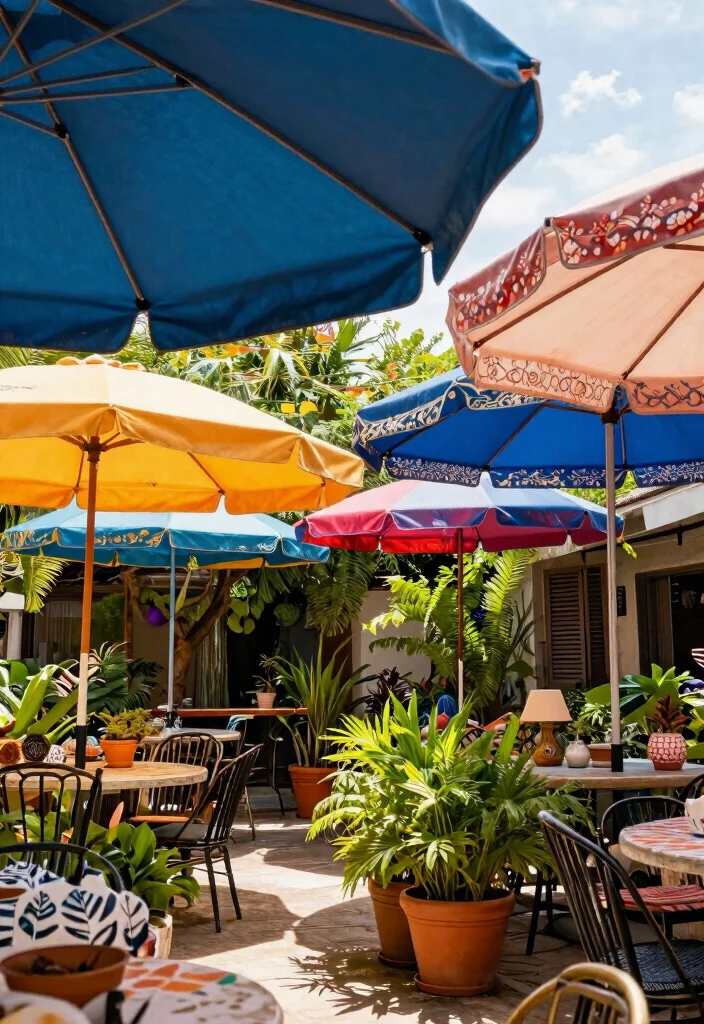 14 Shade Patio Ideas for Cool Relaxing Outdoor Spaces - 8. Creative Use of Umbrellas