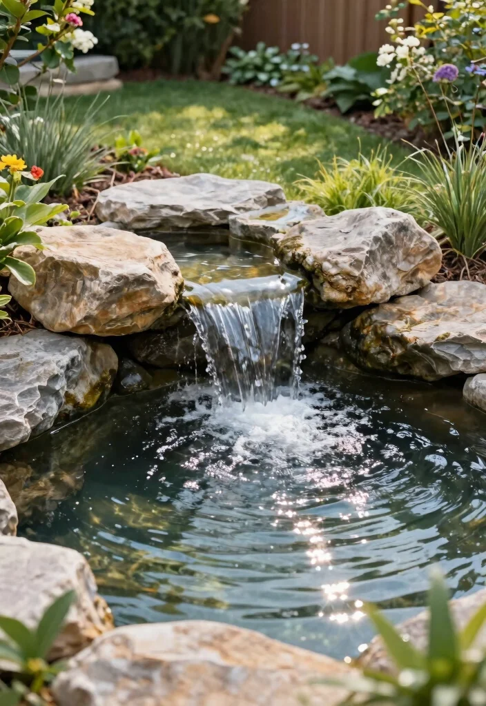 14 Slope Backyard Landscaping Ideas for Usable Outdoor Space - 11. Water Features