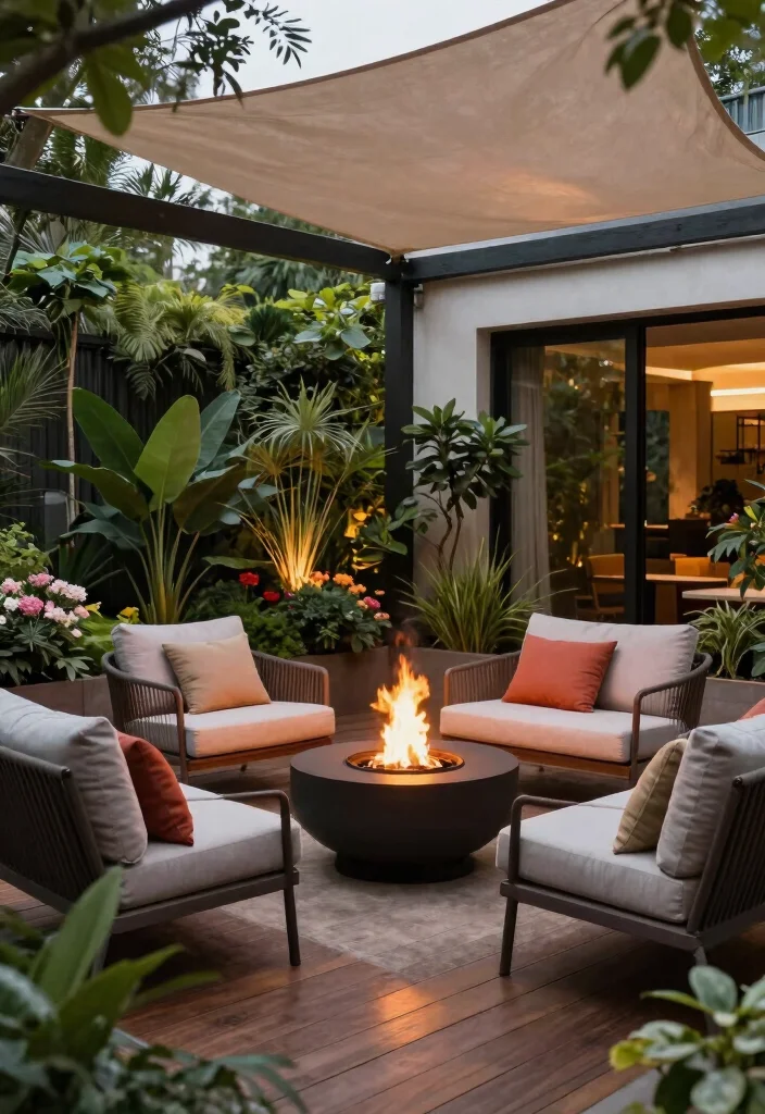 14 Slope Backyard Landscaping Ideas for Usable Outdoor Space - 5. Outdoor Seating Areas