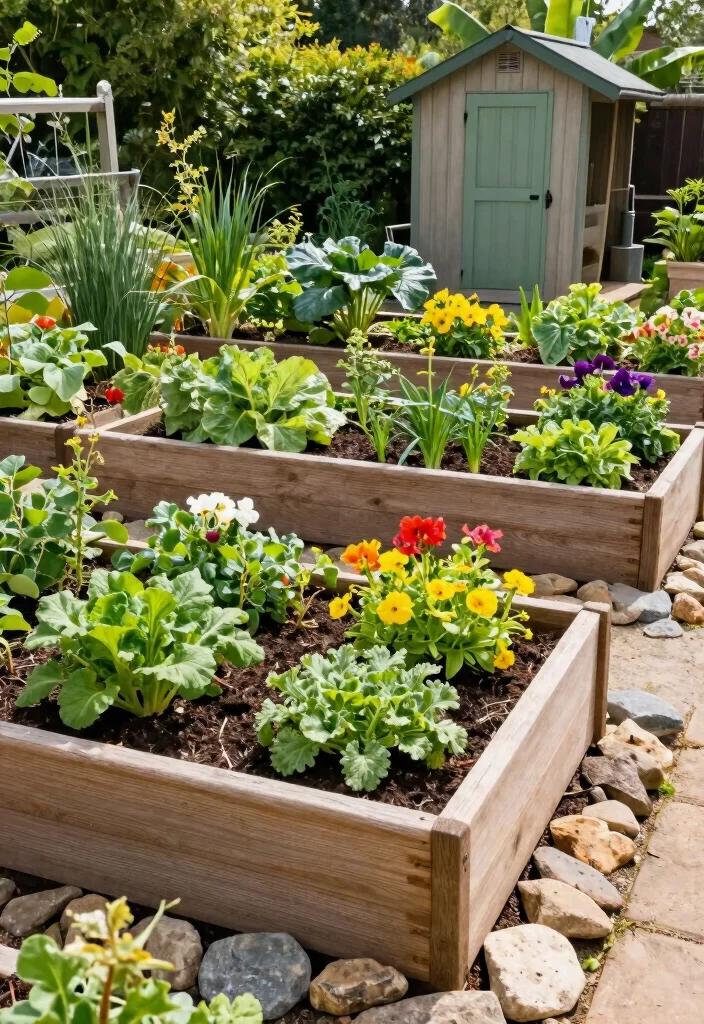 14 Slope Backyard Landscaping Ideas for Usable Outdoor Space - 6. Raised Garden Beds