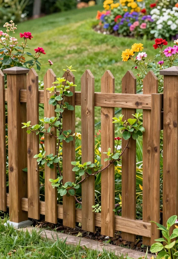 14 Slope Backyard Landscaping Ideas for Usable Outdoor Space - 9. Decorative Fencing