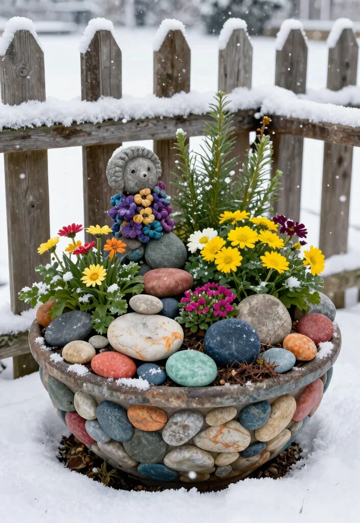 14 Winter Planter Ideas for Bright Cold Season Curb Appeal - 11. Container Gardening with a Twist