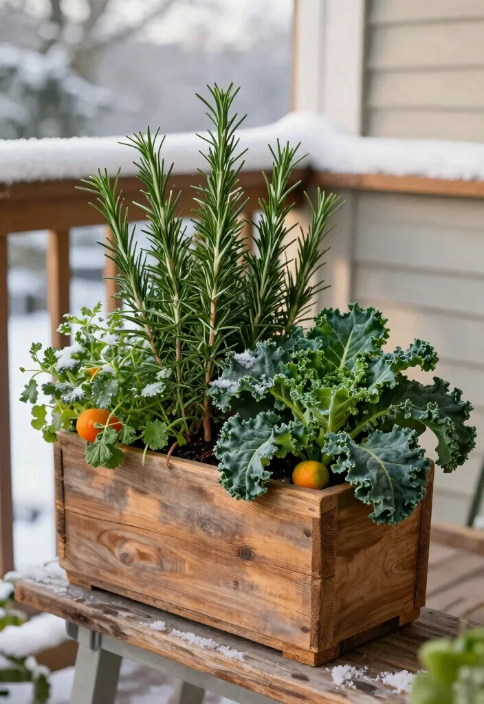 14 Winter Planter Ideas for Bright Cold Season Curb Appeal - 6. Edible Winter Wonders