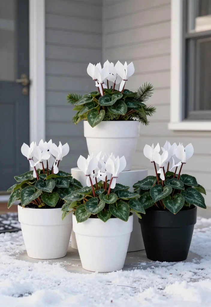 14 Winter Planter Ideas for Bright Cold Season Curb Appeal - 7. Minimalist Winter Planters