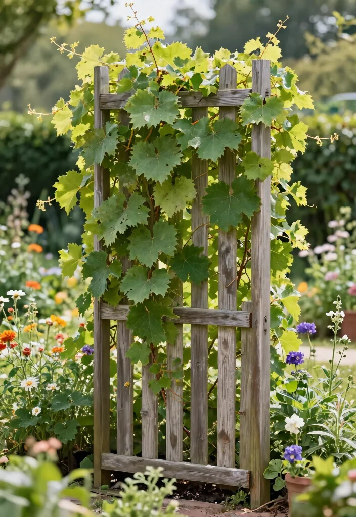 15 DIY Garden Trellis Ideas Anyone Can Build on a Budget - 6. Fencing Panel Trellis