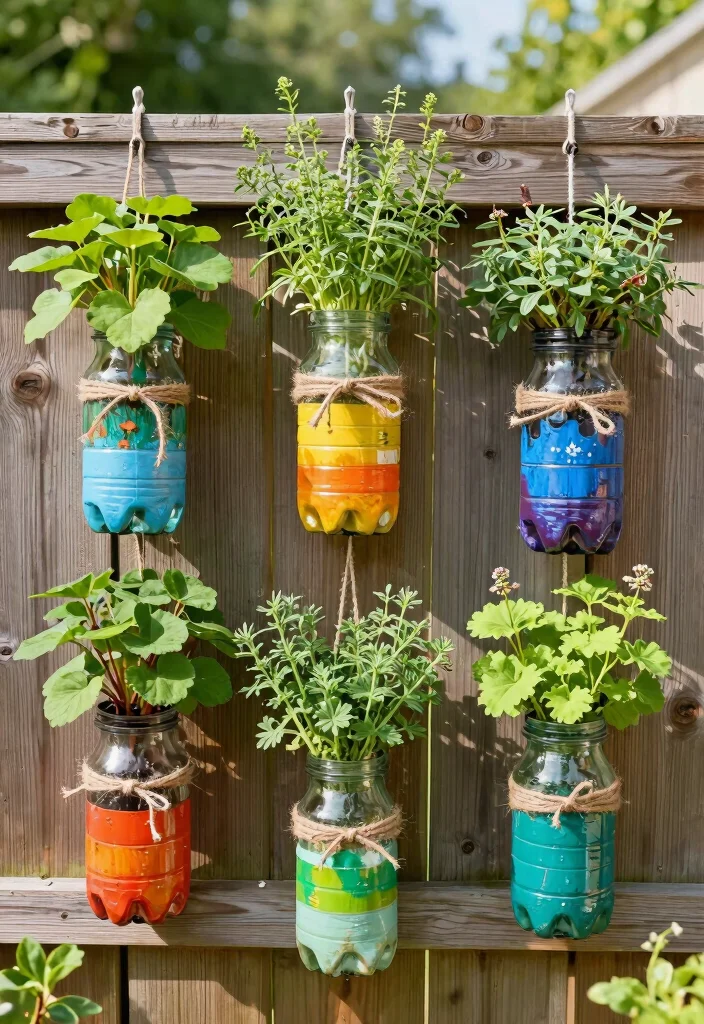 18 Creative Planter Ideas for Easy Home Garden Upgrades - 12. Upcycled Plastic Bottles
