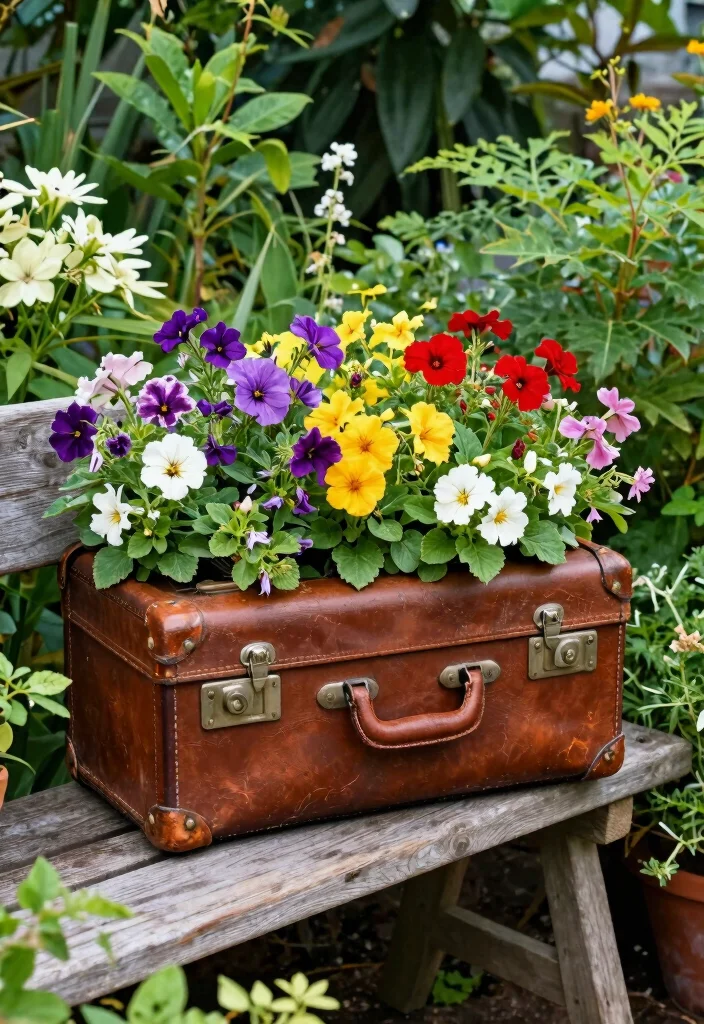 18 Creative Planter Ideas for Easy Home Garden Upgrades - 4. Vintage Suitcases
