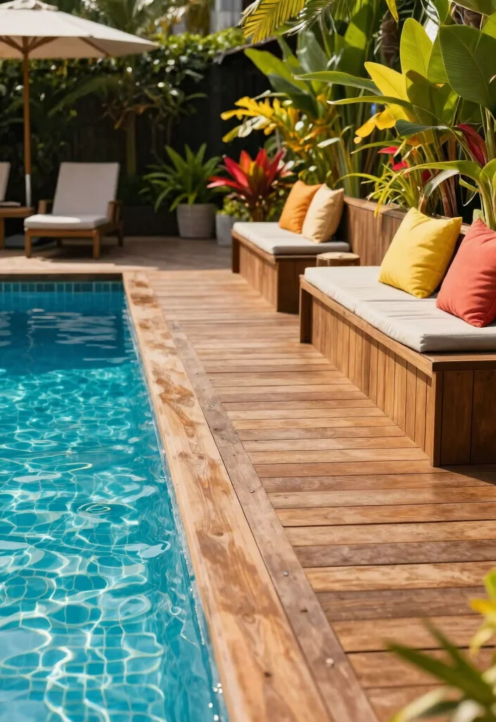 18 Pool Landscaping Ideas for Fresh Clean Outdoor Ambiance - 5. Amazing Decking Ideas