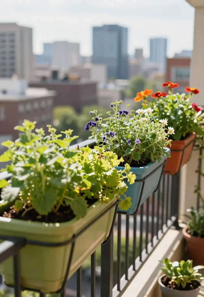 10 Balcony Planter Ideas for Apartments and Small Spaces 4. Railing Planters 0