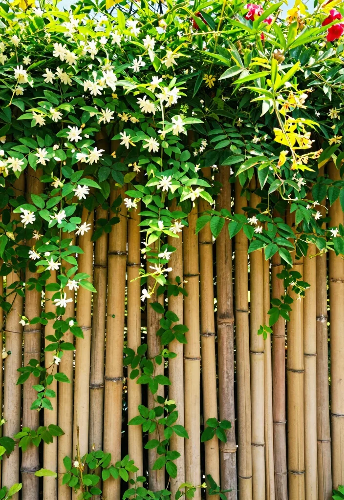 10 Bamboo Fence Ideas for Natural Privacy and Texture 5. Bamboo Living Fence 0