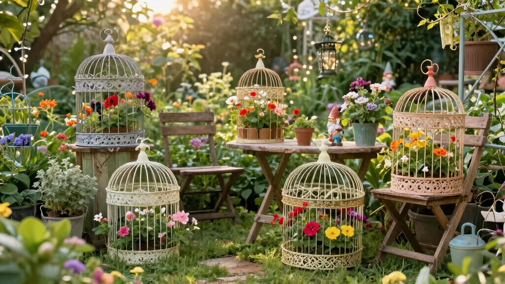 10 Bird Cage Planter Ideas for Vintage Garden Style