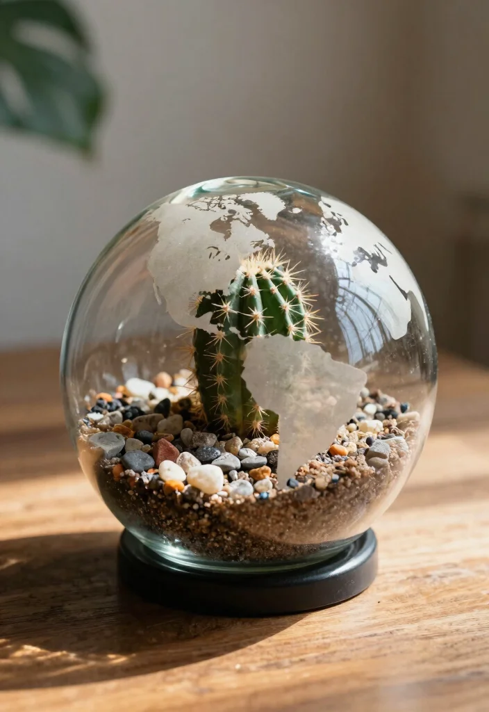10 Cactus Planter Ideas for Low Water Gardens 2. Glass Globe Planters 0