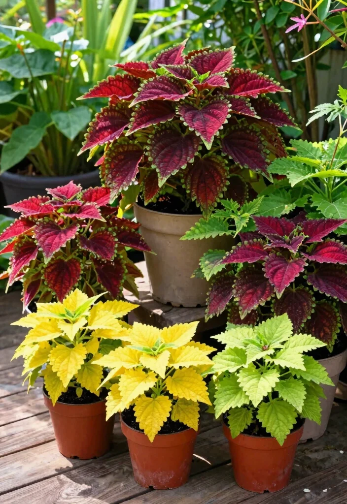 10 Coleus Planter Ideas for Colorful Shade Areas 1. Layered Coleus Containers for Depth 0