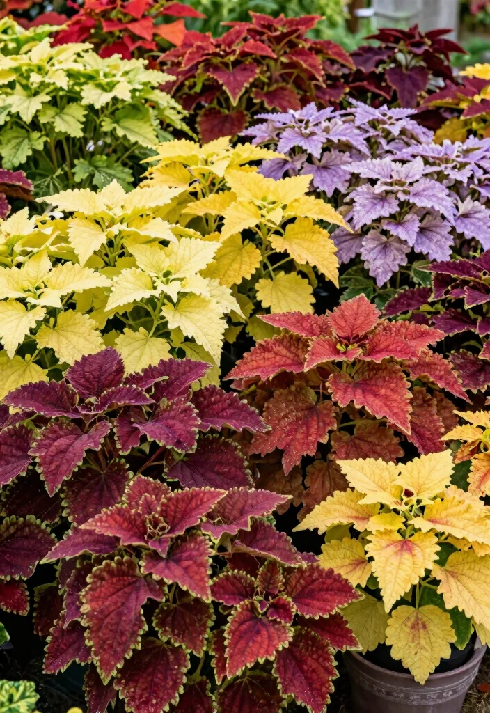 10 Coleus Planter Ideas for Colorful Shade Areas 10. Seasonal Coleus Displays for Year Round Color 0