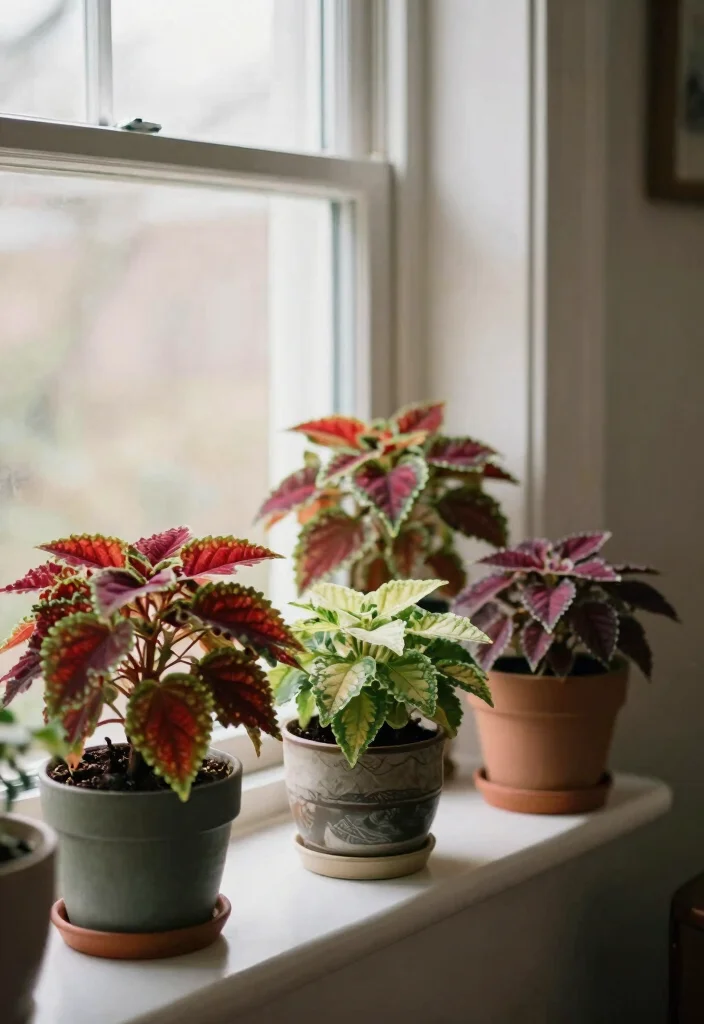 10 Coleus Planter Ideas for Colorful Shade Areas 4. Indoor Coleus for Brightening Up Dark Corners 0