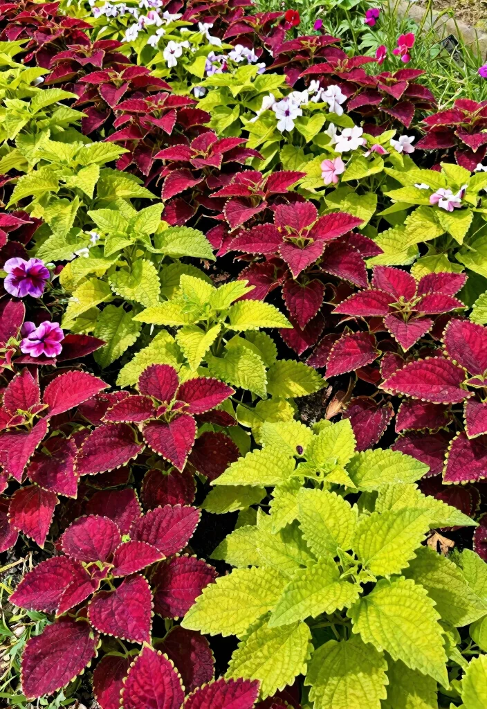 10 Coleus Planter Ideas for Colorful Shade Areas 8. Decorative Coleus Edging for Flower Beds 0