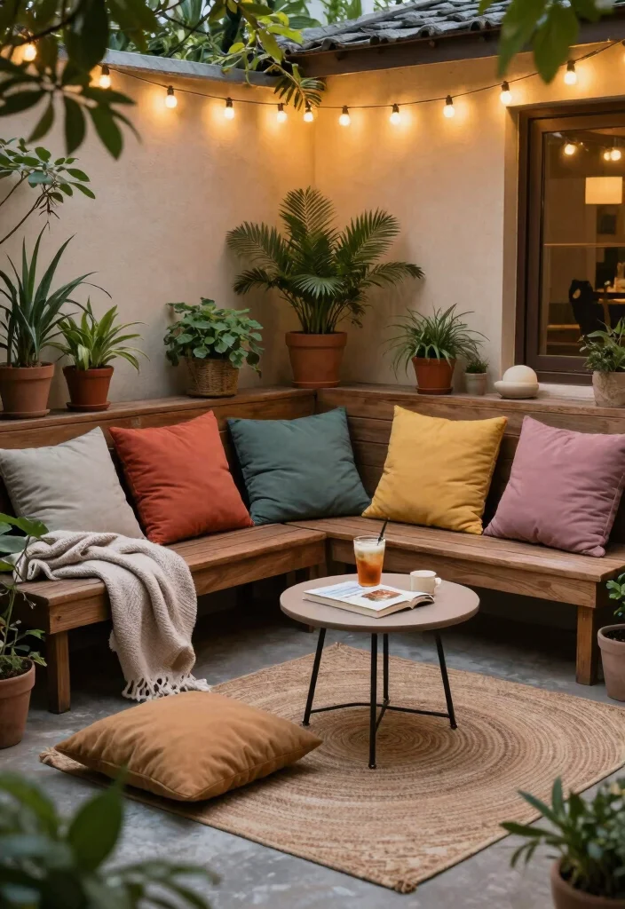 10 Cozy Patio Ideas for Small Spaces That Feel Inviting 2 10 Cozy Patio Ideas for Small Spaces That Feel Inviting 2. Cozy Seating Nooks 0