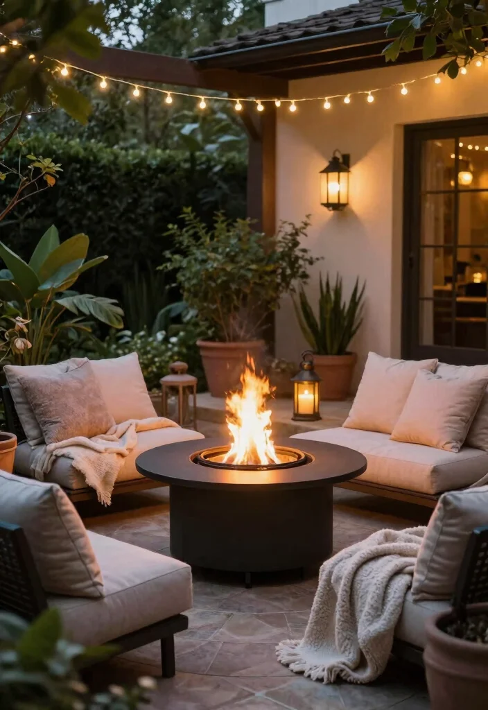 10 Cozy Patio Ideas for Small Spaces That Feel Inviting 3 10 Cozy Patio Ideas for Small Spaces That Feel Inviting 3. Compact Fire Pits 0